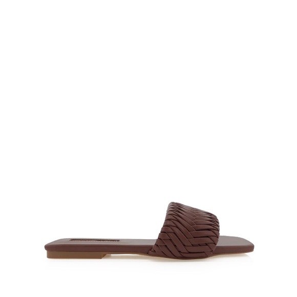 BILLINI | FEVA WOVEN SLIDES SANDALS | CHOCOLATE BROWN - Picture 3 of 8